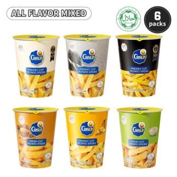 Crisup Potato Chips – 3 Packs, 6 Bold Flavors | Shipping Covered | Real Sliced, Vacuum-Fried & Zero Trans Fat | Big Flavor, Free Crunch for Every Snack Mood