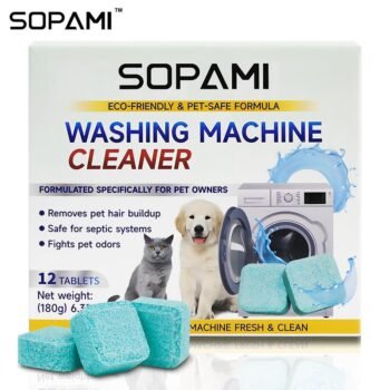 SOPAMI Eco-Friendly Washing Machine Cleaner Fights Pet Odors & Hair Build-Up for Fresh Clean Machines（2 boxes,24 PCS）