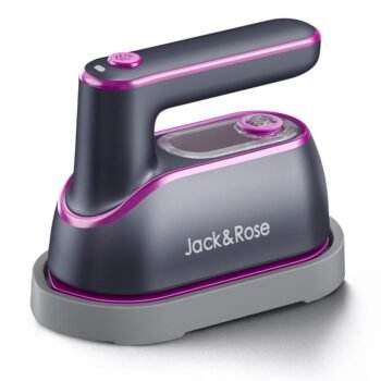 Jack&Rose 2-in-1 Steam Iron & Clothes Steamer - Handheld Portable Garment Wrinkle Remover, Fast Heat-Up, Large Soleplate, 150ml Water Tank - Lightweight for Home, Travel