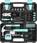 DEKO Tool Kit：Tool Set, Hand Tool Kit Box DIY for Men 62 Pieces, Home Repair DIY Tools Basic Hand Toolbox Sets for Home