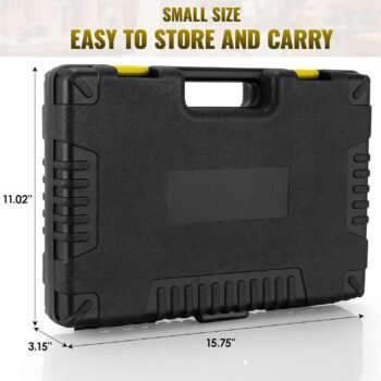 TLGREEN 218 Piece Tool Kit, Professional Mechanic Tool Set with Portable Toolbox, Saw, Adjustable Wrench, Socket Set, Screwdrivers & More for DIY Repairs in Home, Garage, Apartment